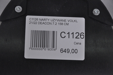 NARTY UŻYWANE VOLKL DEACON 7.2 + FTD 10 21/22 158 cm NRC1126