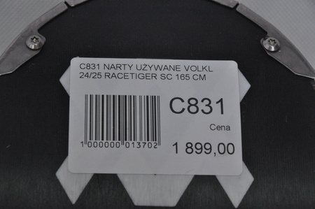 NARTY UŻYWANE VOLKL RACETIGER SC 24/25 + VMotion 12 165 cm NRC831