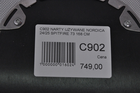 NARTY UŻYWANE NORDICA SPITFIRE 73 24/25 + Marker TP2 10 168 cm NRC902