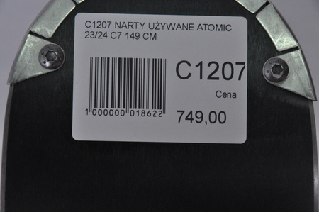 NARTY UŻYWANE ATOMIC CLOUD C7 + Atomic M10 23/24 149 cm NRC1207