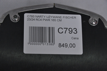 NARTY UŻYWANE FISCHER RC4 PWR 23/24 + RS10 165 cm NRC793