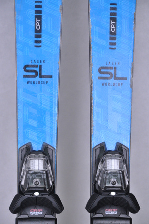 NARTY UŻYWANE STOCKLI LASER SL + MC11 24/25 160 cm NRC22