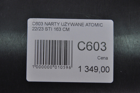 NARTY UŻYWANE ATOMIC REDSTER STI + M 12 22/23 163 cm NRC603