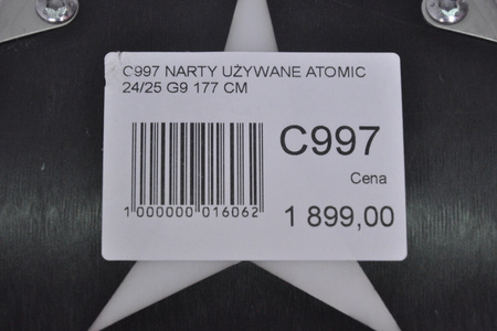 NARTY UŻYWANE ATOMIC REDSTER G9 + X12GW 24/25 177 cm NRC997