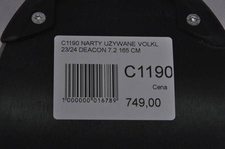 NARTY UŻYWANE VOLKL DEACON 7.2 + FTD 10 23/24 165 cm NRC1190