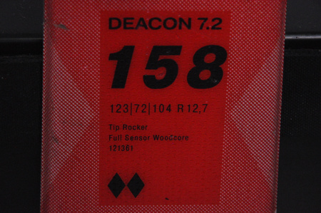 NARTY UŻYWANE VOLKL DEACON 7.2 + FTD 10 21/22 158 cm NRC1131