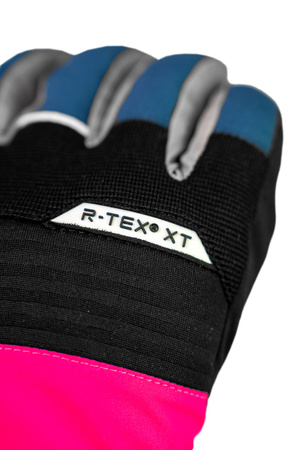 JUNIORSKIE RĘKWICE NARCIARSKIE REUSCH BENJI R-TEX® XT Black/Dress Blue/Pink 2026
