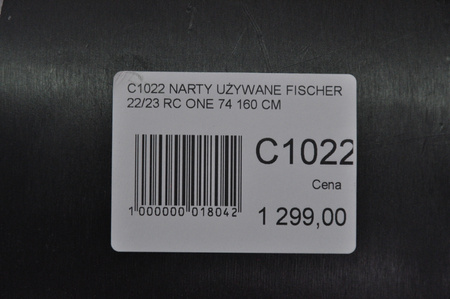 NARTY UŻYWANE FISCHER RC ONE 74 22/23 + RS10 160 cm NRC1022