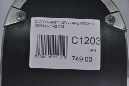 NARTY UŻYWANE ATOMIC CLOUD C7 + Atomic M10 23/24 142 cm NRC1203