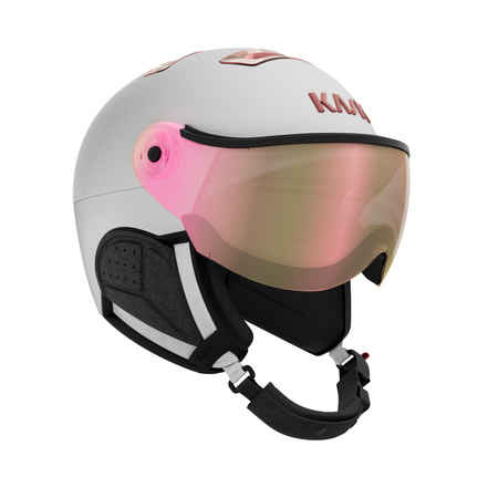 KASK NARCIARSKI KASK CHROME VISOR White Pink Gold 2026