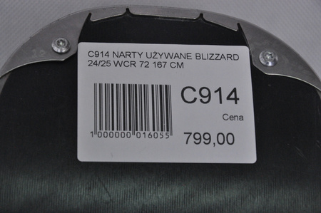 NARTY UŻYWANE BLIZZARD WCR 72 + TLT 10 24/25 167 cm NRC914