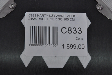 NARTY UŻYWANE VOLKL RACETIGER SC 24/25 + VMotion 12 165 cm NRC833
