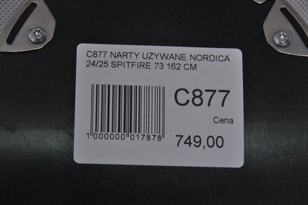 NARTY UŻYWANE NORDICA SPITFIRE 73 24/25 + Marker TP2 10 162 cm NRC877
