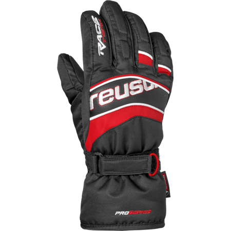 JUNIORSKIE RĘKAWICE NARCIARSKIE REUSCH 16/17 SKI RACE JR Black - Fire Red 45/61/107/705