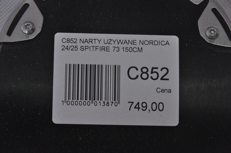 NARTY UŻYWANE NORDICA SPITFIRE 73 24/25 + Marker TP2 10 150 cm NRC852
