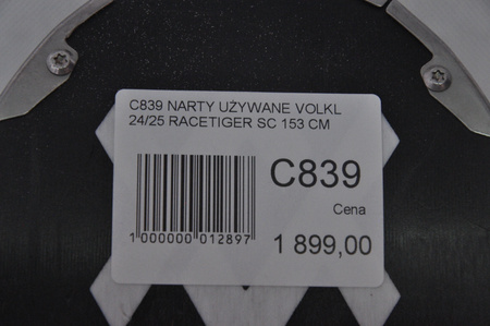 NARTY UŻYWANE VOLKL RACETIGER SC 24/25 + VMotion 12 153 cm NRC839