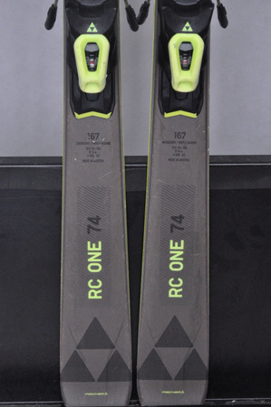 NARTY UŻYWANE FISCHER RC ONE 74 22/23 + RS10 167 cm NRC1023