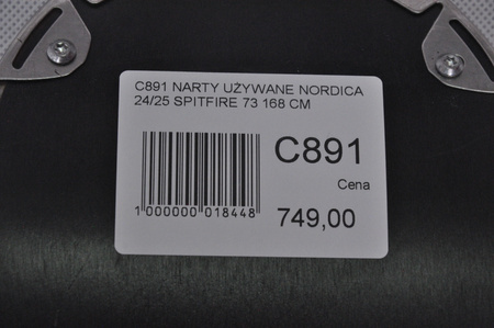 NARTY UŻYWANE NORDICA SPITFIRE 73 24/25 + Marker TP2 10 168 cm NRC891