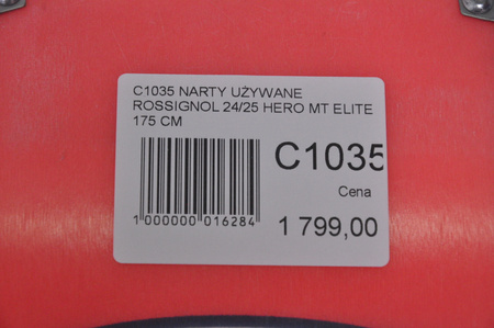NARTY UŻYWANE ROSSIGNOL HERO ELITE MT CA + NX 12 24/25 175 cm NRC1035