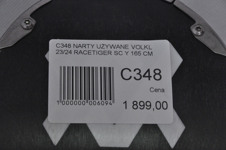 NARTY UŻYWANE VOLKL RACETIGER SC 23/24 + VMotion 12 165 cm NRC348