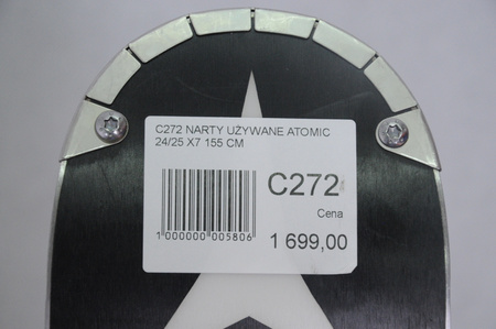 NARTY UŻYWANE ATOMIC REDSTER X7 + Atomic MI12 GW 24/25 155 cm NRC272