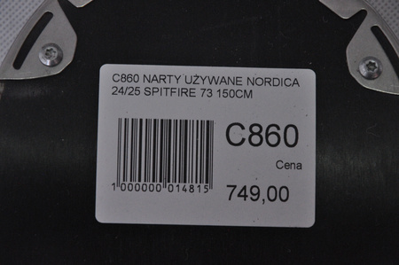 NARTY UŻYWANE NORDICA SPITFIRE 73 24/25 + Marker TP2 10 150 cm NRC860
