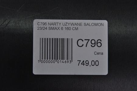 NARTY UŻYWANE SALOMON S/MAX 6 + M10 23/24 160 cm NRC796