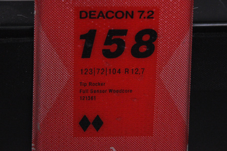 NARTY UŻYWANE VOLKL DEACON 7.2 + FTD 10 21/22 158 cm NRC1122