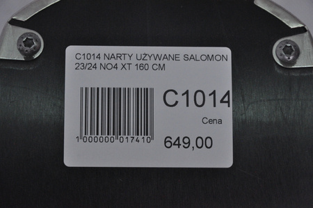 NARTY UŻYWANE SALOMON S/MAX N 4 XT + M10 23/24 160 cm NRC1014