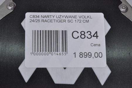 NARTY UŻYWANE VOLKL RACETIGER SC 24/25 + VMotion 12 172 cm NRC834