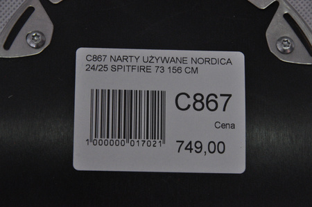 NARTY UŻYWANE NORDICA SPITFIRE 73 24/25 + Marker TP2 10 156 cm NRC867