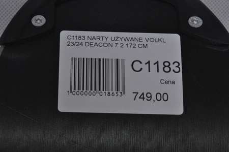 NARTY UŻYWANE VOLKL DEACON 7.2 + FTD 10 23/24 172 cm NRC1183