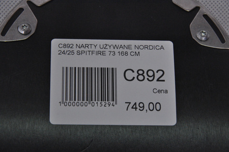 NARTY UŻYWANE NORDICA SPITFIRE 73 24/25 + Marker TP2 10 168 cm NRC892