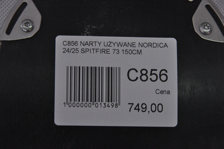 NARTY UŻYWANE NORDICA SPITFIRE 73 24/25 + Marker TP2 10 150 cm NRC856
