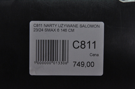 NARTY UŻYWANE SALOMON S/MAX 6 + M10 23/24 146 cm NRC811
