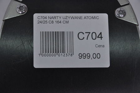 NARTY UŻYWANE ATOMIC CLOUD C8 + M10 24/25 164 cm NRC704