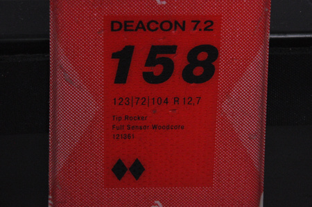 NARTY UŻYWANE VOLKL DEACON 7.2 + FTD 10 21/22 158 cm NRC1138