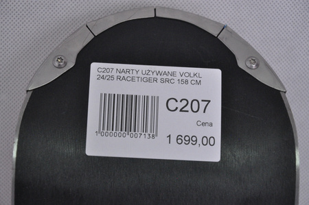NARTY UŻYWANE VOLKL RACETIGER SRC + Motion 10 24/25 158 cm NRC207