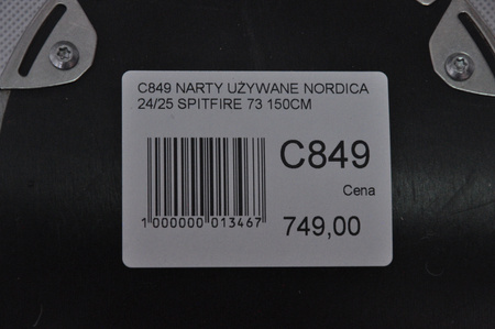 NARTY UŻYWANE NORDICA SPITFIRE 73 24/25 + Marker TP2 10 150 cm NRC849
