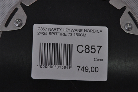 NARTY UŻYWANE NORDICA SPITFIRE 73 24/25 + Marker TP2 10 150 cm NRC857