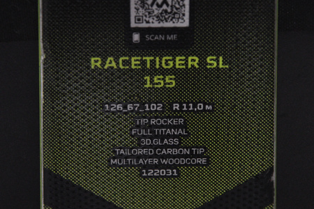 NARTY UŻYWANE VOLKL RACETIGER SL + VMotion 12 22/23 155 cm NRC645