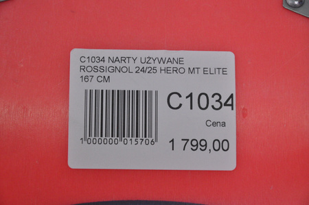 NARTY UŻYWANE ROSSIGNOL HERO ELITE MT CA + NX 12 24/25 167 cm NRC1034
