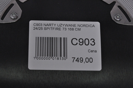 NARTY UŻYWANE NORDICA SPITFIRE 73 24/25 + Marker TP2 10 168 cm NRC903