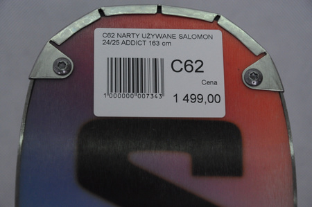 NARTY UŻYWANE SALOMON ADDIKT + Salomon Z12 24/25 163 cm NRC62