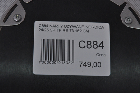 NARTY UŻYWANE NORDICA SPITFIRE 73 24/25 + Marker TP2 10 162 cm NRC884