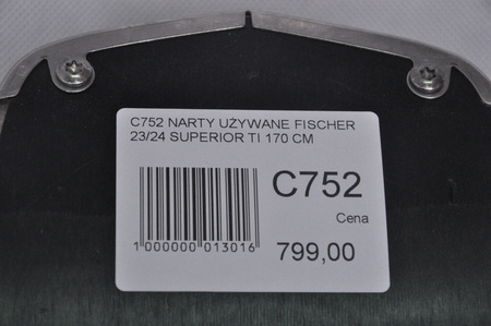 NARTY UŻYWANE FISCHER RC4 SUPERIOR TI 23/24 + Z11 170 cm NRC752