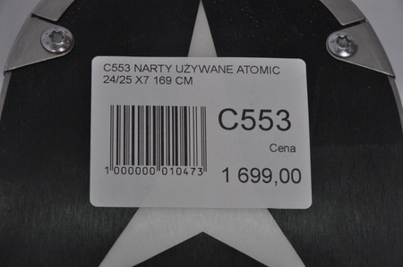 NARTY UŻYWANE ATOMIC REDSTER X7 + Atomic MI12 GW 24/25 169 cm NRC553