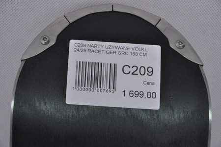 NARTY UŻYWANE VOLKL RACETIGER SRC + Motion 10 24/25 158 cm NRC209
