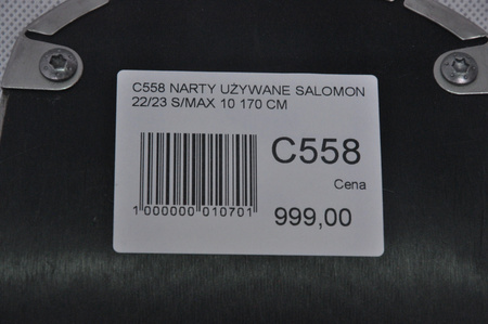 NARTY UŻYWANE SALOMON S/MAX 10 + M11 22/23 170 cm NRC558
