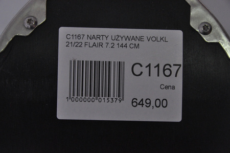NARTY UŻYWANE VOLKL FLAIR 7.2 21/22 + FDT 10 144 cm NRC1167
